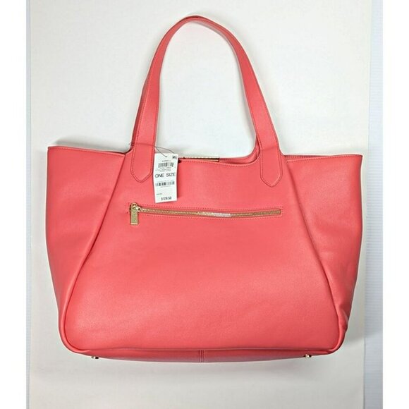 On 34th Azriell Extra-Large Tote Peony Coral, Created for Macy's (MSRP $130) - Picture 4 of 10